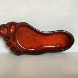 Empty pocket red ceramic footprint