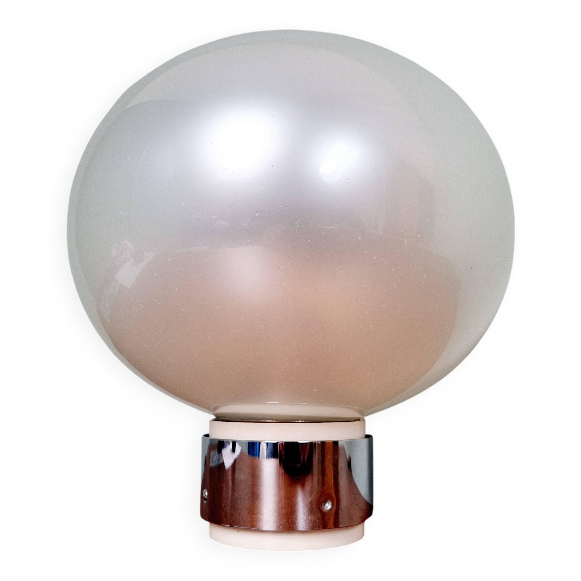 Opal glass ceiling/wall light, design Motoko Ishii, 1970