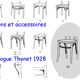 Chaises Thonet N°A 429  de 1930 bistrot