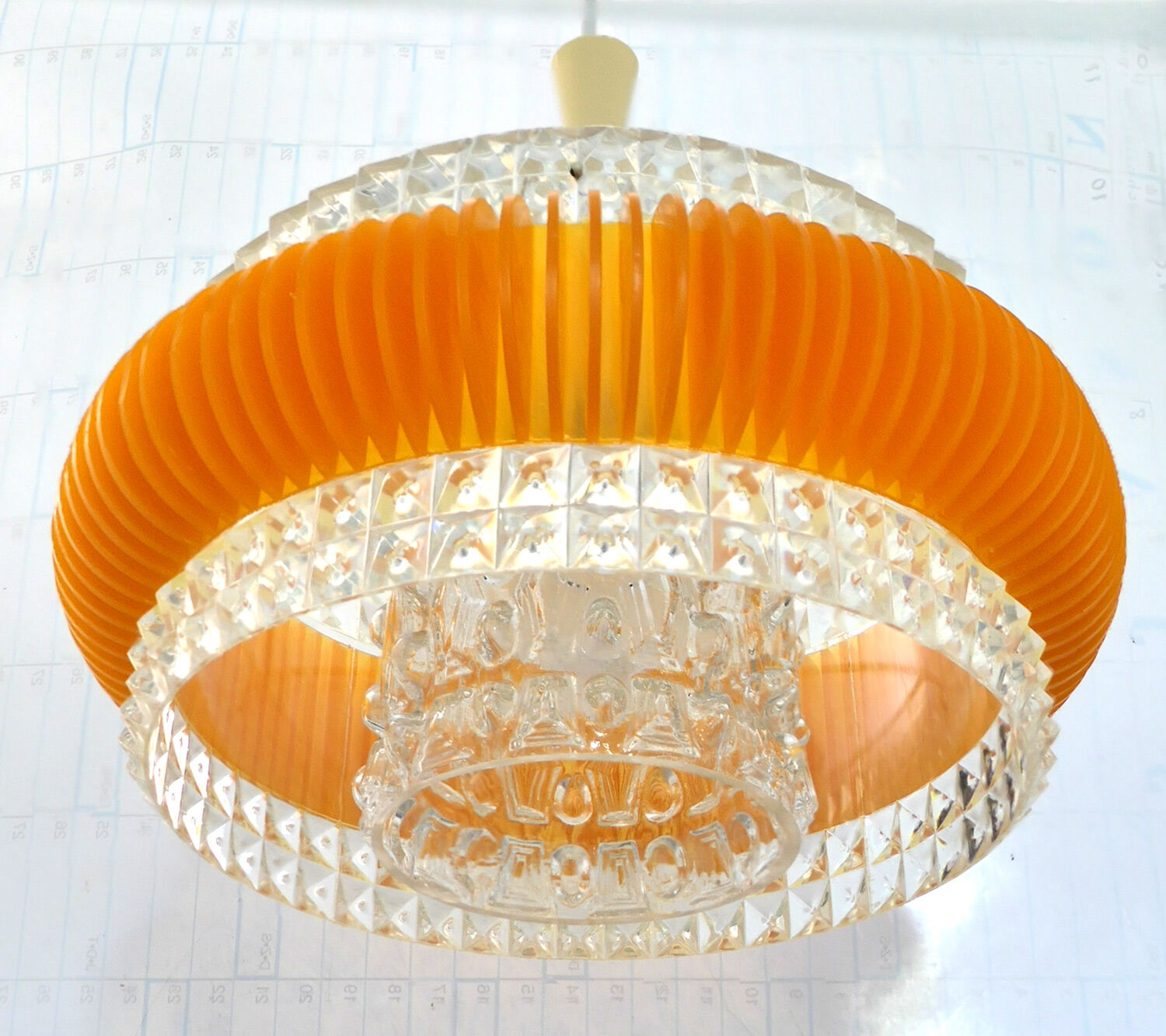 Suspension glass  plexiglas and plastic 70s