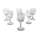 Set of 6 engraved crystal glasses
