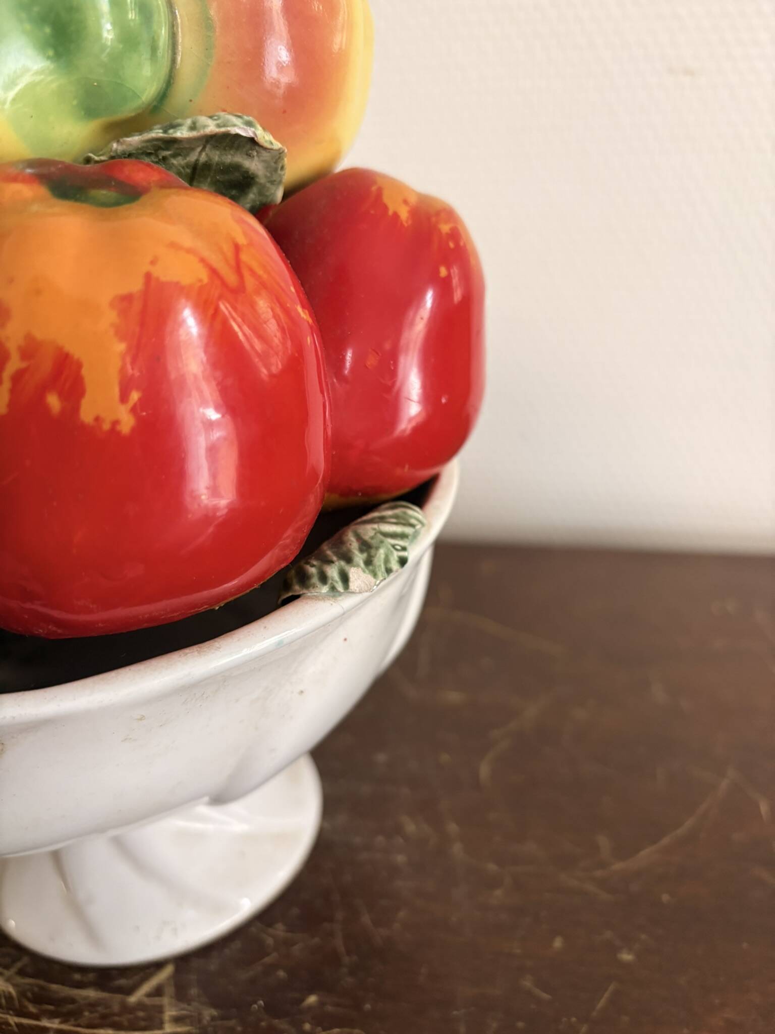 Fruit Bowl Centre Table Enamelled Ceramic Barbotine Vallauris Style