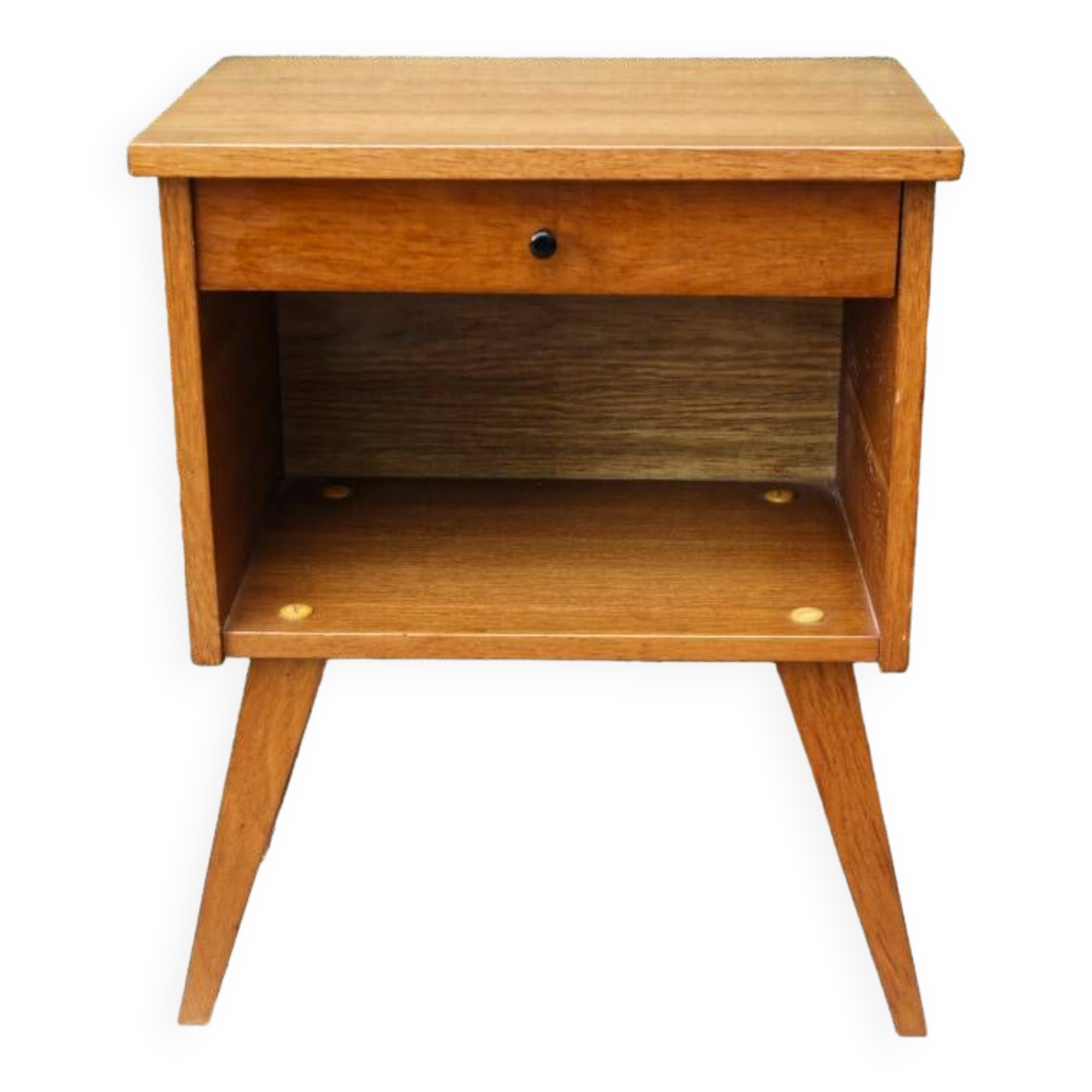 60s bedside table, compass feet