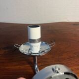 Delmas chrome wall light with chiseled glass globe