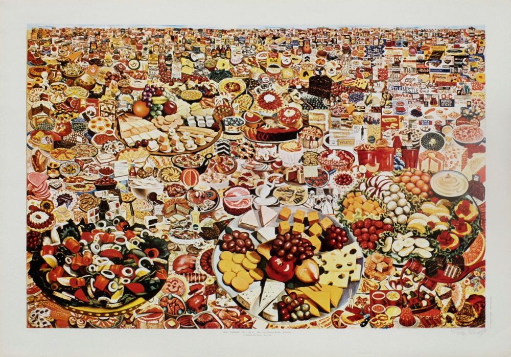 Affiche "foodscape"  Gudmundur Erro 1974