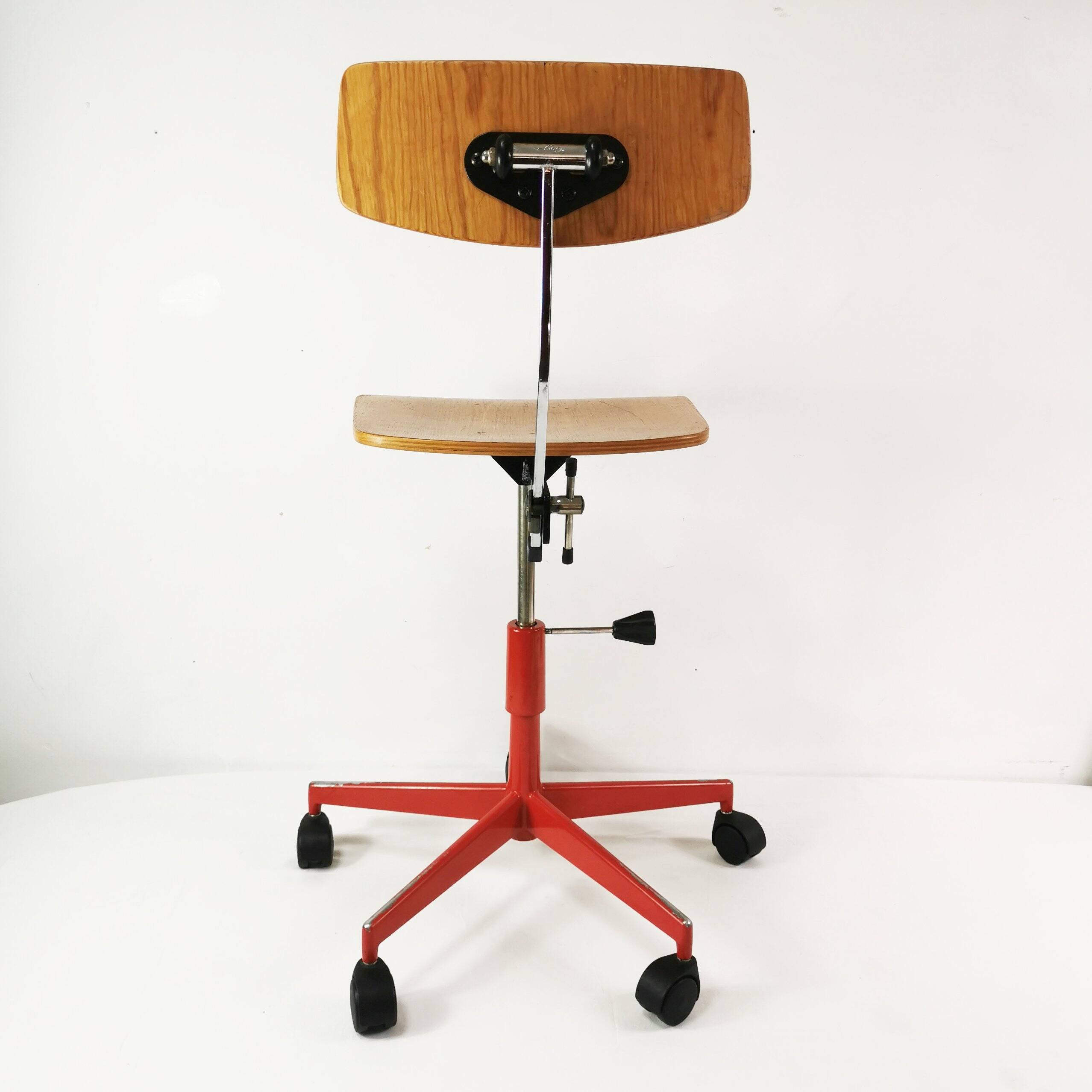 Modernist office chair, Labofa, designed by J. Rasmussen, Denmark, 1960s.