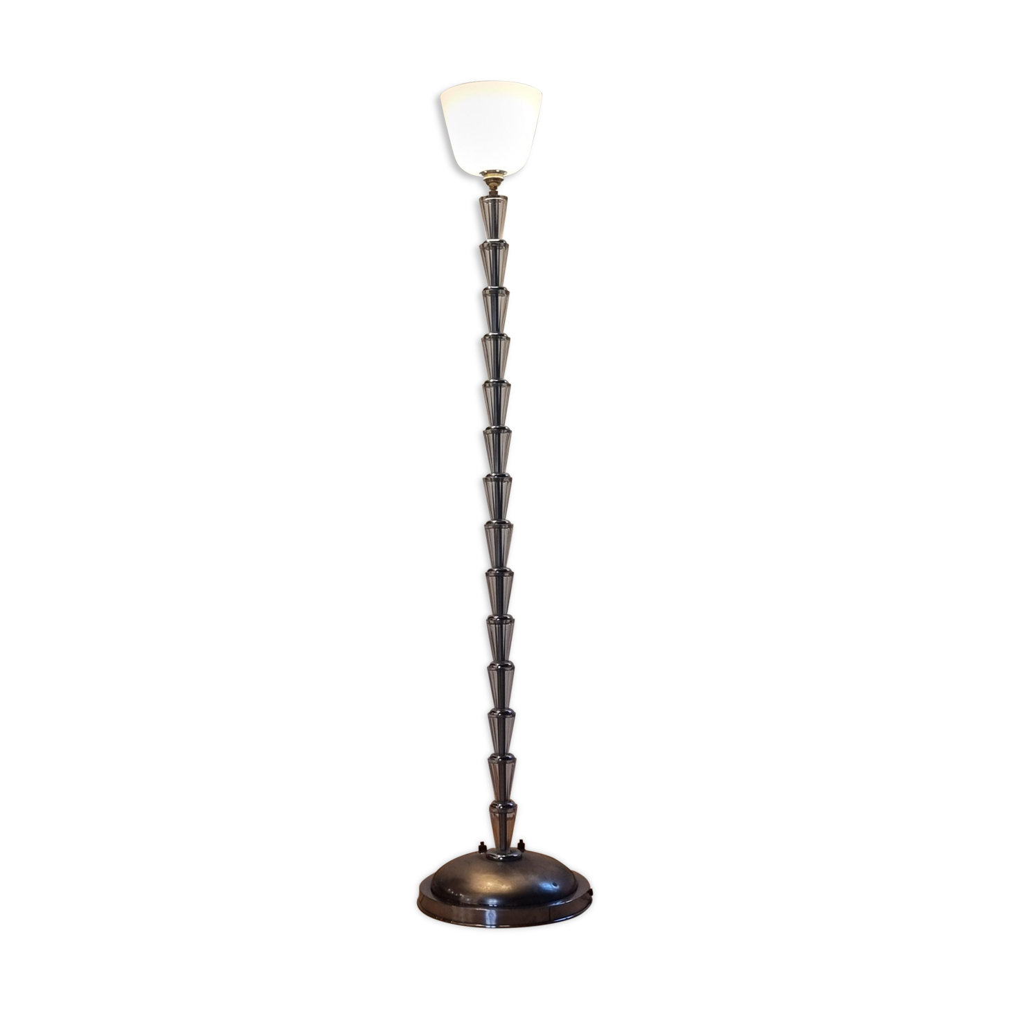 White glass floor lamp 40s