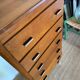 Vintage oak chest of drawers with oak veneer