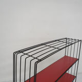 Black metal room divider or bookcase by Tjerk Reijenga for Pilastro, The Netherlands 1960's
