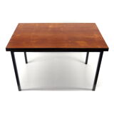 Extendable vintage dining table from Brabantia with metal frame and teak top