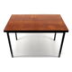 Extendable vintage dining table from Brabantia with metal frame and teak top