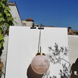 Suspension glass of pale pink clicy