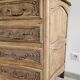 Louis XV style curved chest of drawers with 4 drawers in raw solid oak