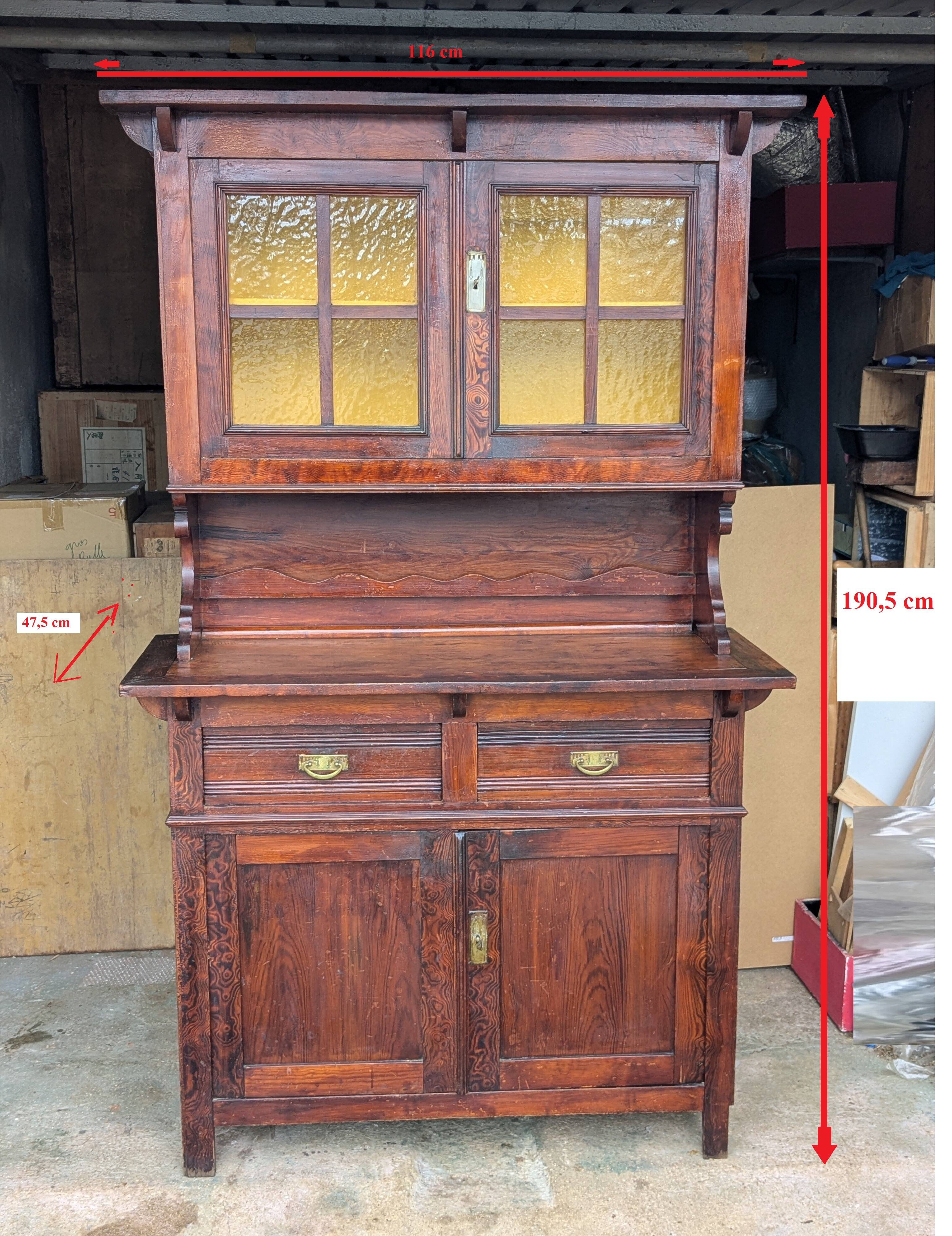 Japanese-style two-body buffet - Arts and crafts - circa 1900 Art Nouveau