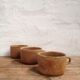 Trio of sandstone lunch cups