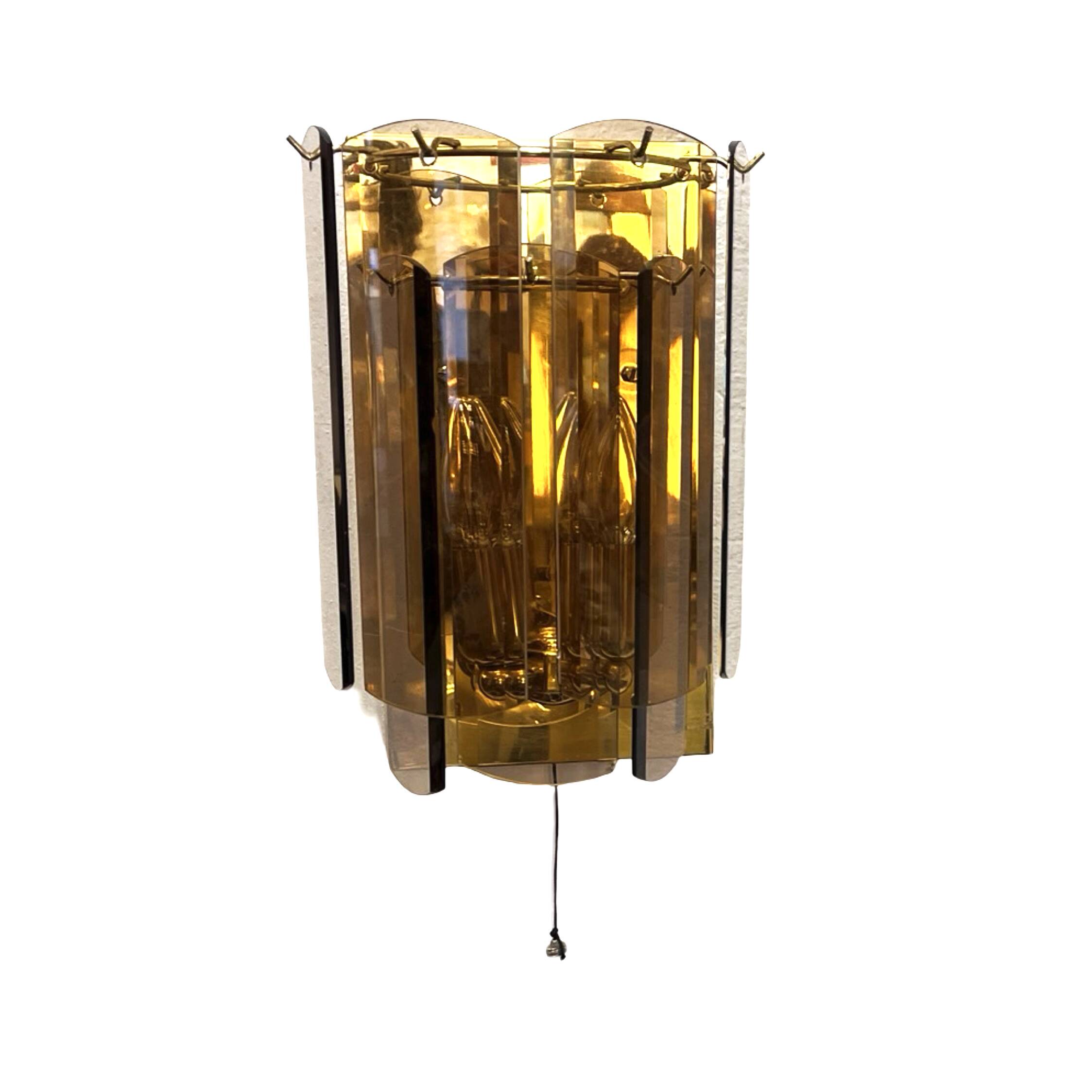 Wall lamp sconce in Hollywood Regency style, Sölken Leuchten, Germany, 1980