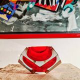 Superbe cendrier ou fourre-tout rouge des années 1960 en verre de Murano par Flavio Poli pour