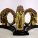 Table low hollywood regency vintage brass and glass