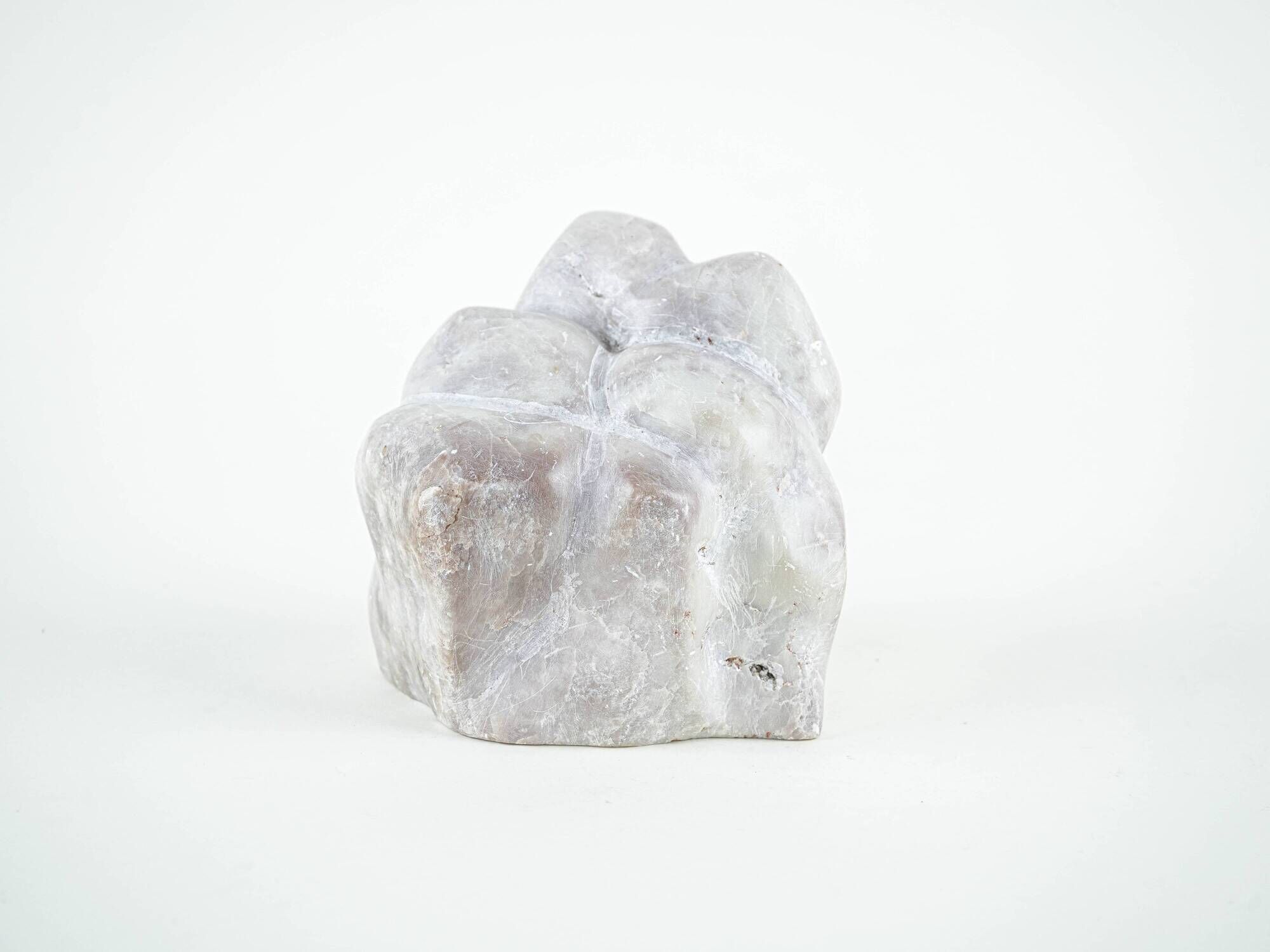 Abstract stone sculpture with organic forms, European studio piece, 1970s