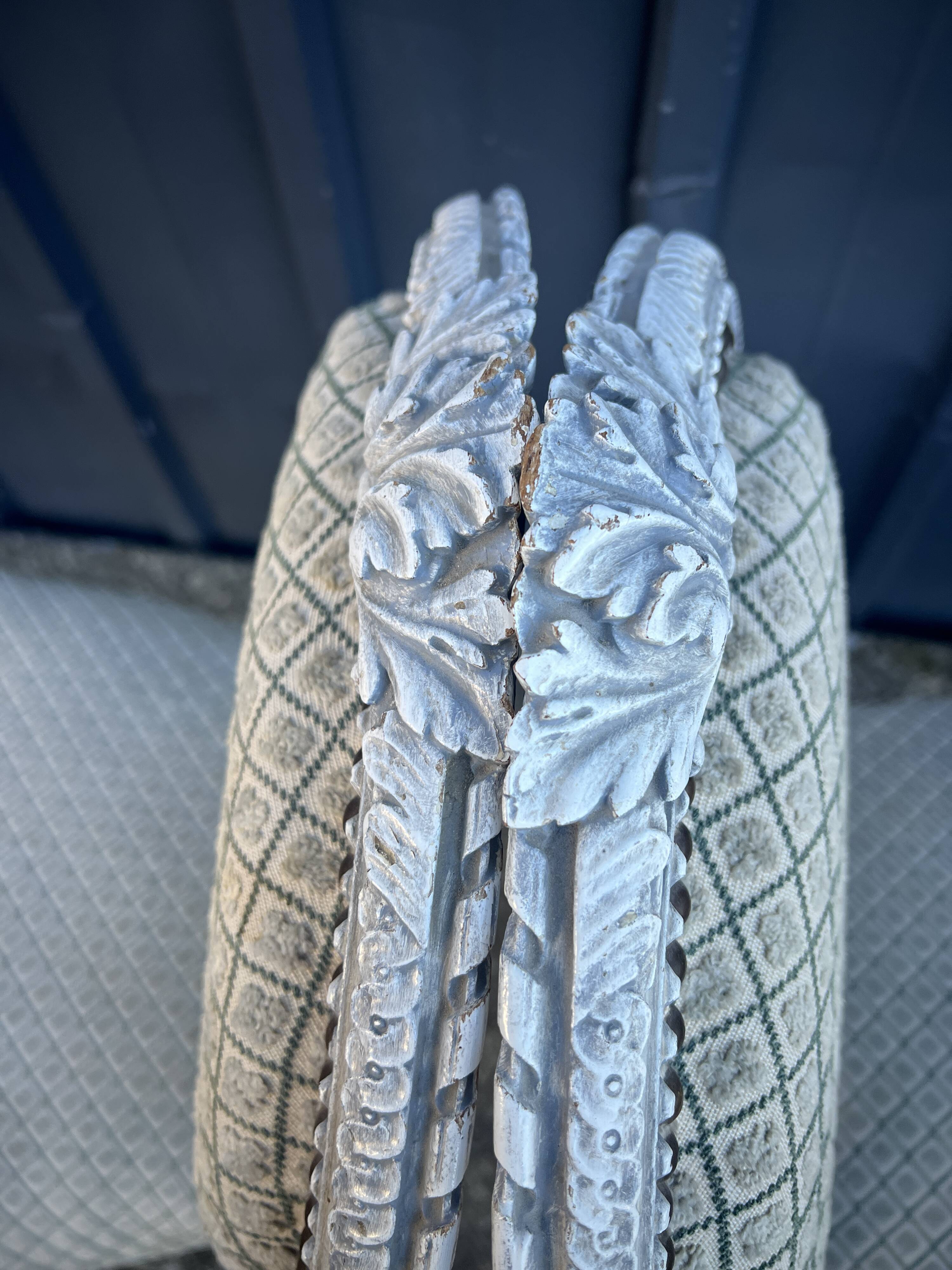 Pair of lacquered Louis XVI style chairs