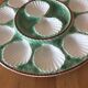 Dish seafood green and white diameter 34cm