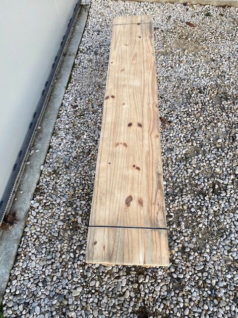 Sanded wood farm bench