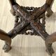 Chinese stool from the 19th century, made of wood and marble. In very good condition.