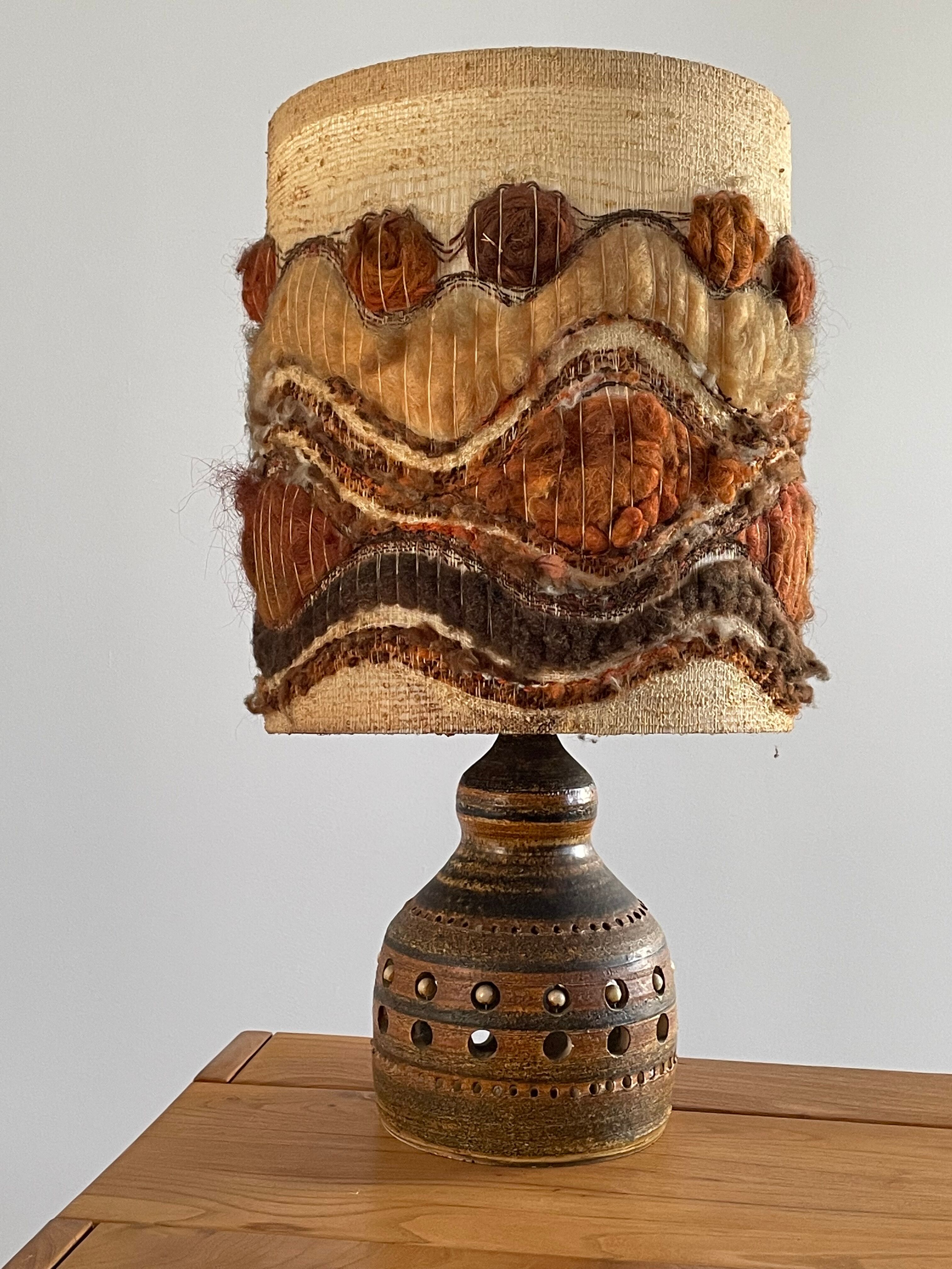 Lampe en céramique par Georges Pelletier, France 1970s