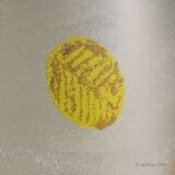 Glass vase 'A Scavo' by Gino Cenedese with autumn leaves