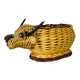 Panier osier taureau artisanal