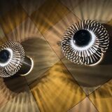 Vintage Wall Lights • Philippe Rogier • Oxar • Luminox • Space Age • 1972