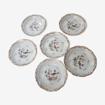 Set of 6 porcelain plates