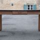 Wooden table formica top green vintage water