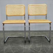 Pair of Italian Cesca Cantilever Chairs after Marcel Breuer, 1970s
