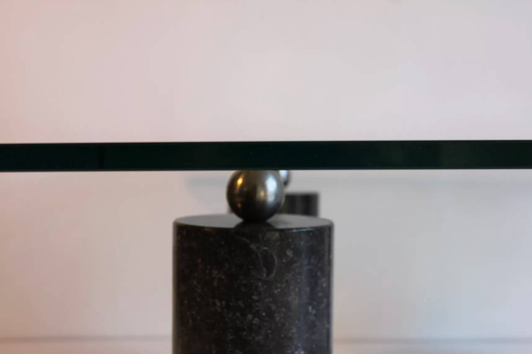 1980s marble and glass coffee table