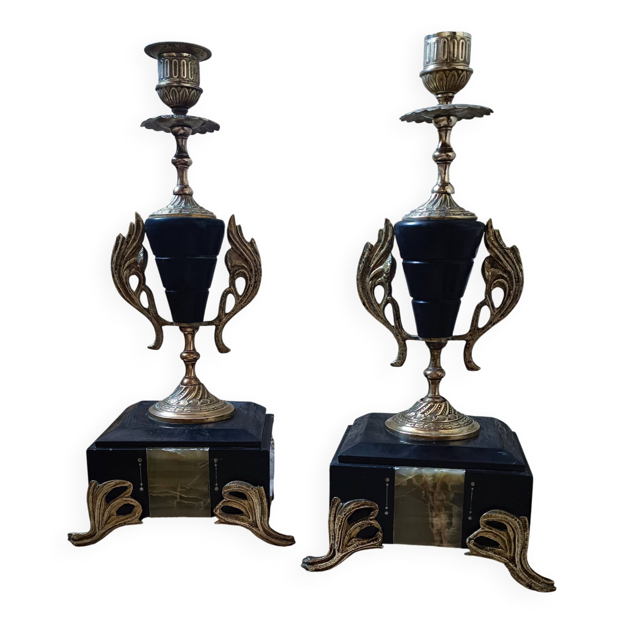 Pair of Napoleon III candlesticks