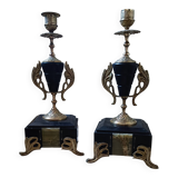 Pair of Napoleon III candlesticks