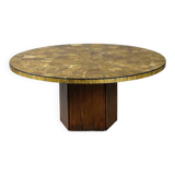 Table basse ornée d'une mosaïque à la feuille d'or 18 carats
