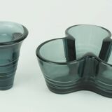Mid century vase with candlestick kurt radtke wmf 1958 tourmaline-colored crystal glass