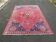 Handmade Persian rug, grey wool, knotted burgundy, 200x300cm