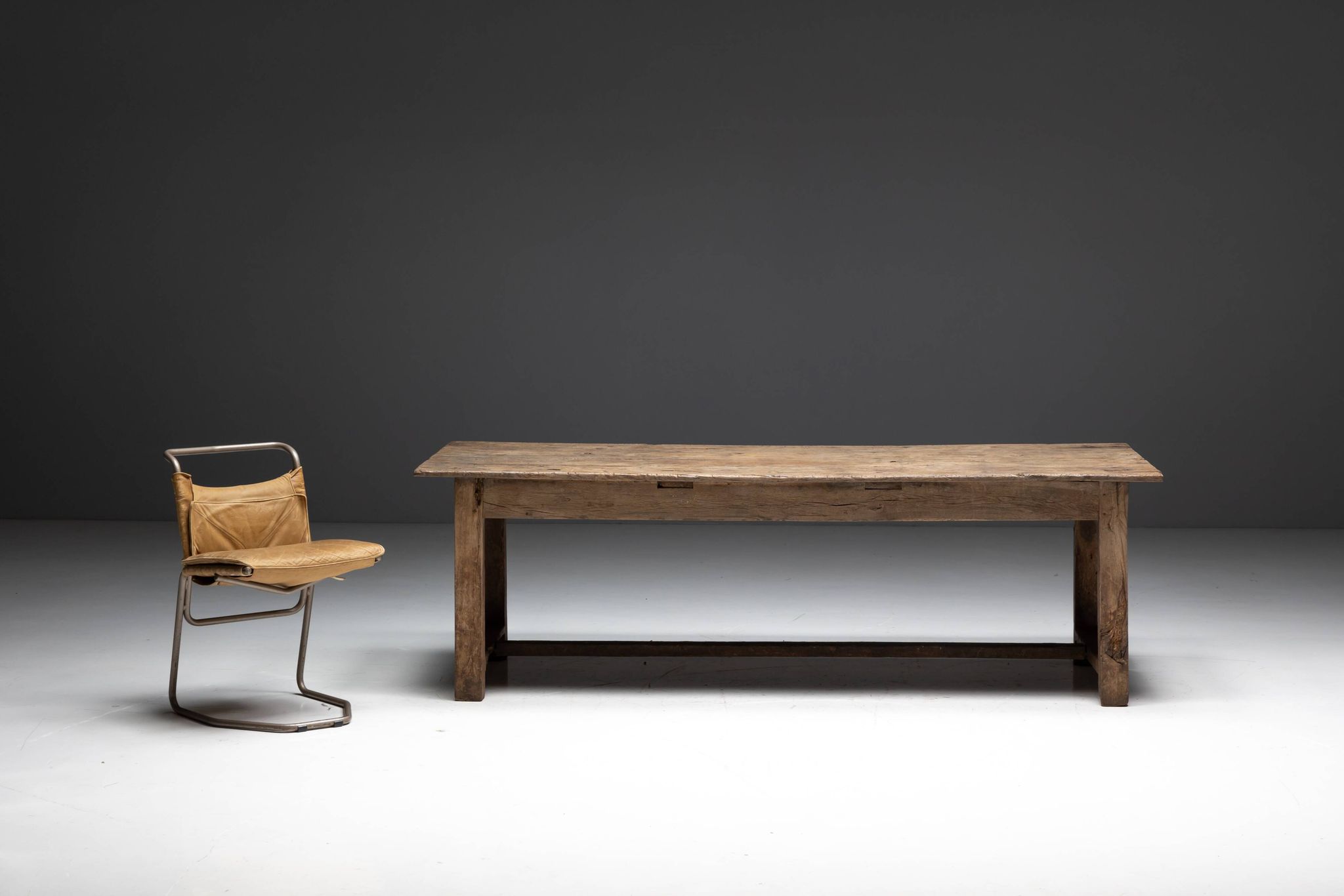 Rustic farmhouse dining table, France, 19th century