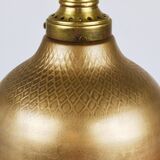 Art Nouveau pendant lamp in brass and glass from the 1920s, ceiling light, Jena, Germany.