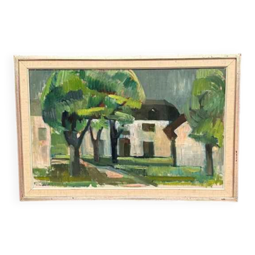 Original Swedish Oil On Canvas – “The White House” By Harry Wichmann – Signed – Vintage & Framed