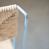 Hand-woven iron chairs from the 70s/80s, set of 4