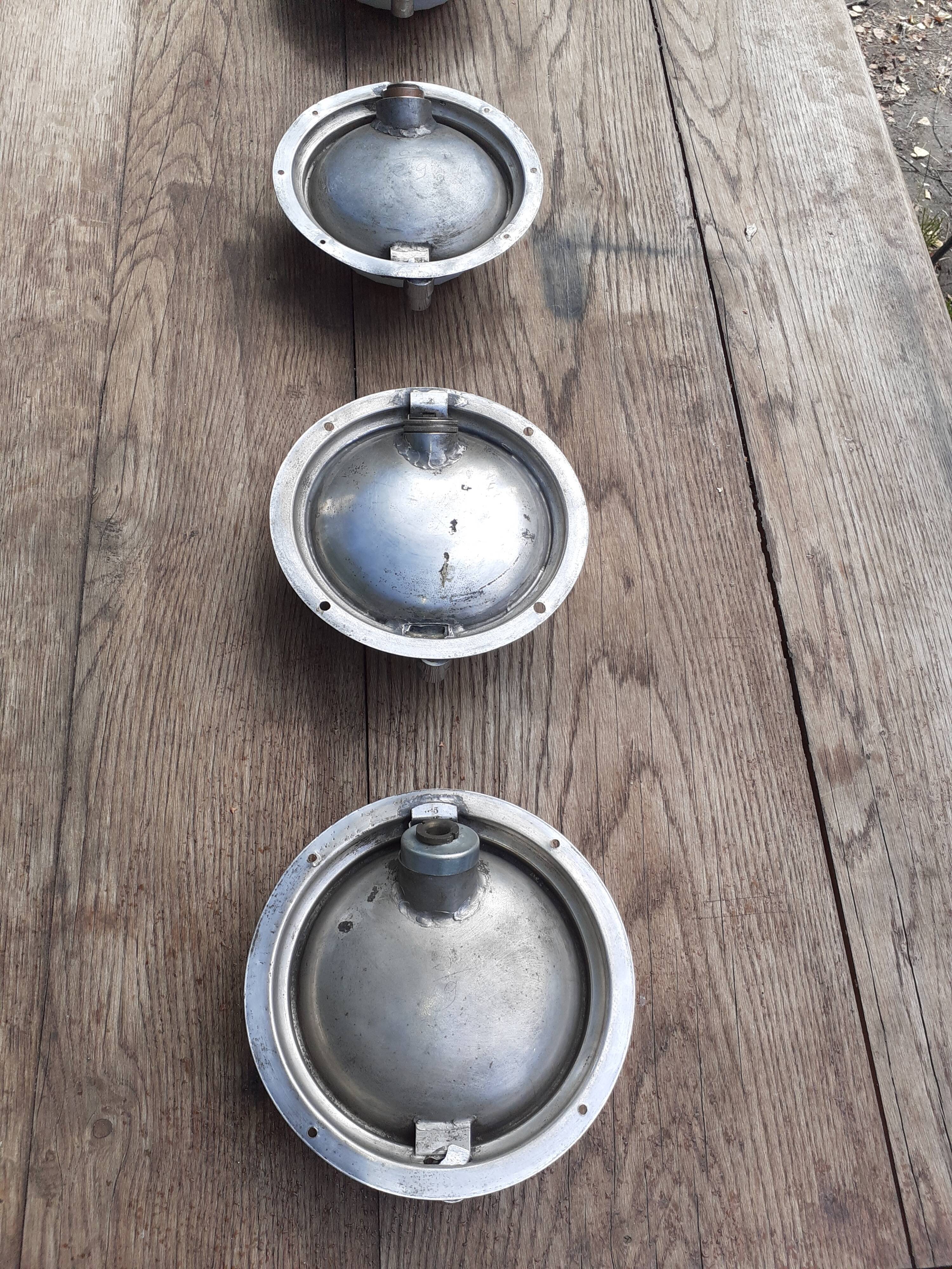 Pair of train wagon art-deco lamps