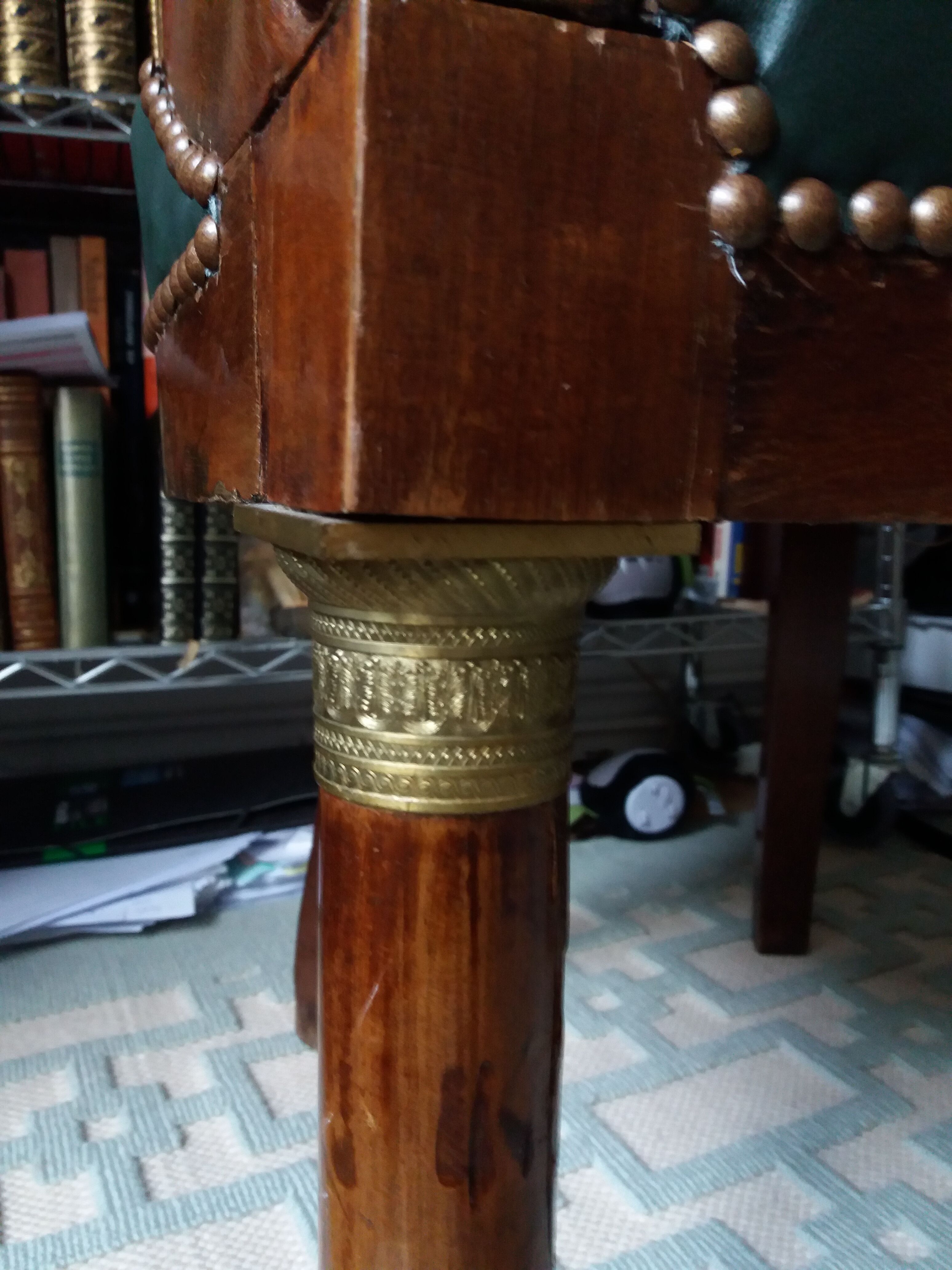 Massive acajou empire style armchair