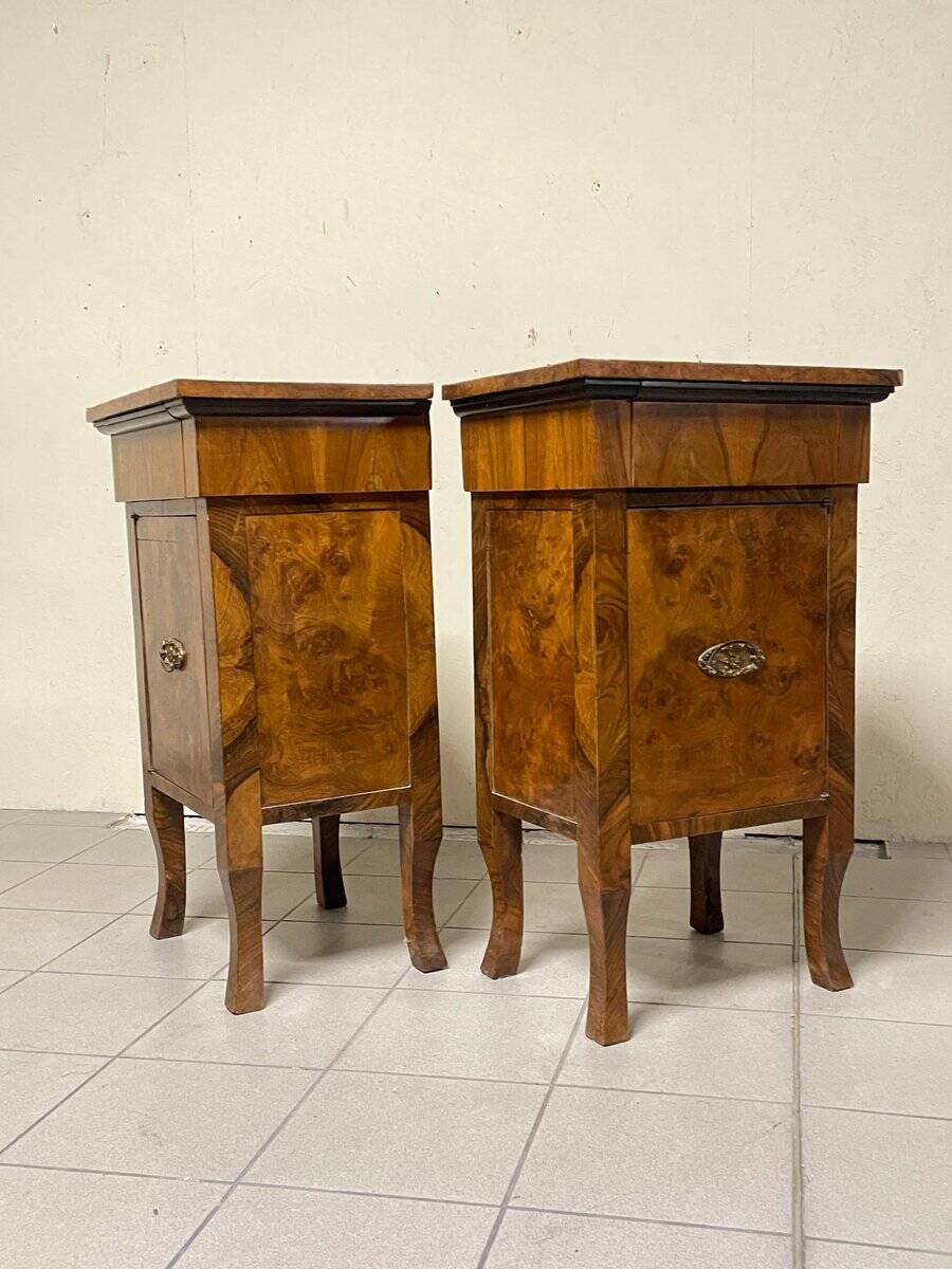 Comodini grandi Art Déco, Italia, anni '30, set di 2