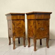 Large Art Deco bedside tables, Italy, 1930s, set of 2
