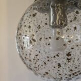 Amber glass ball pendant light