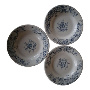 3 assiettes creuses anciennes